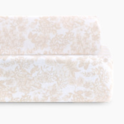 Bellini Organic Jersey Cotton Crib Sheet and Changing Pad Cover Set - Tan Floral