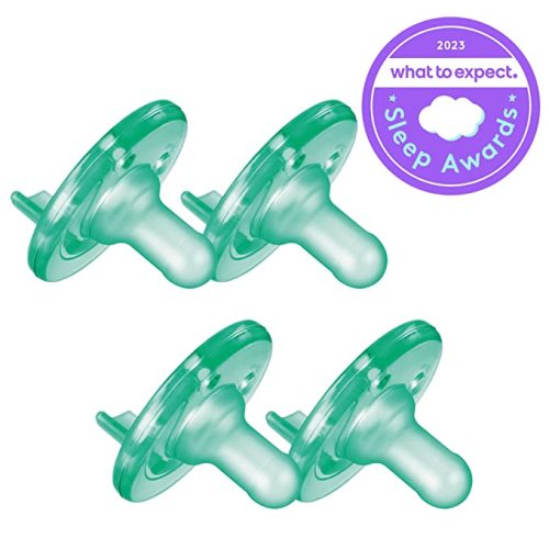 Philips AVENT Soothie Pacifier, 0-3 Months, Green, 4 Pack, SCF190/41 - 0-3m