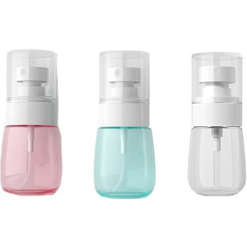3pcs Small Spray Bottle, Travel Size Spray Bottles Refillable Fine Mist Hair Sprayer Cosmetic Liquid Container Plastic Spray Bottles for Perfume, Essential Oils, Toners (1oz/30ml)