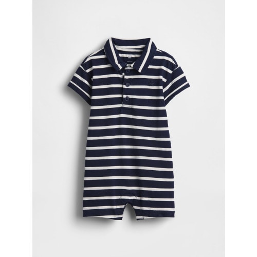 Baby Jersey Polo Shorty One-Piece