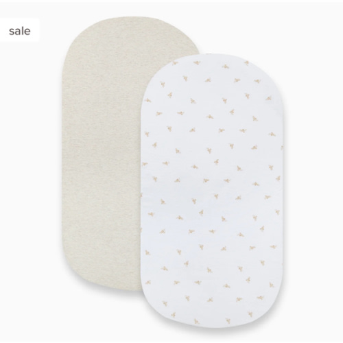 Golden Bee Organic Cotton Fitted Bassinet Sheet — 2 pack
