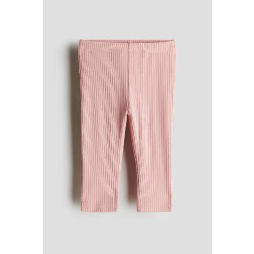 RIBBED COTTON LEGGINGS