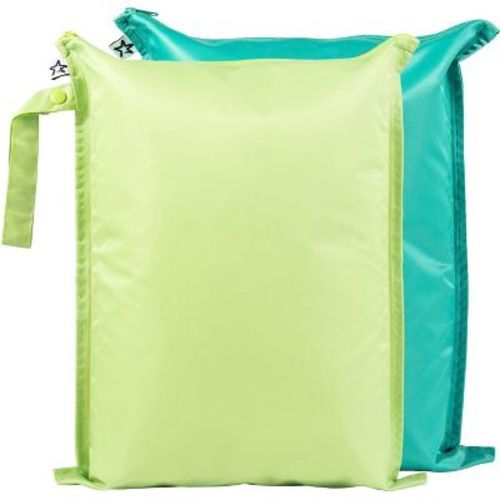 Tiny Twinkle Mess-Proof Waterproof Washable Baby/Toddler Wet Bags for Diapers, Swimsuits and Travel (Unisex Checkers)
