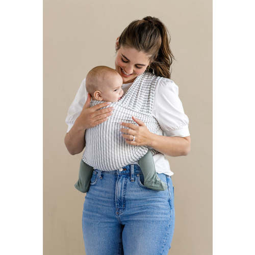 Natural + Grey Stripe Wrap