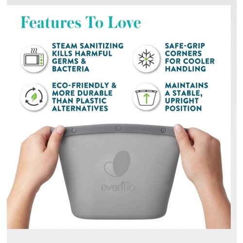 Evenflo Silicone Steam Sanitizing Bag | Kill Germs & Bacteria – Evenflo Feeding