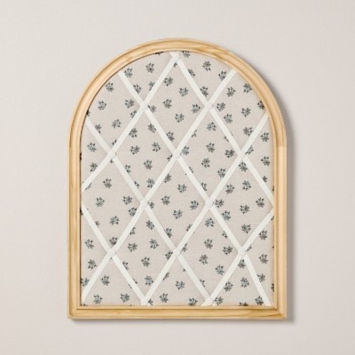 Arched 14"x18" Photo & Memory Collage Board with Patterned Fabric - Hearth & Hand™ with Magnolia