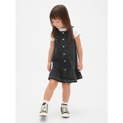Baby Denim Peplum Hem Dress (12-18 Mo)