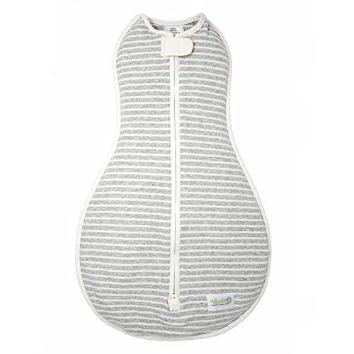 Woombie Original Baby Swaddling Blanket - Soothing, Cotton Baby Swaddle with Zipper - Wearable Newborn Blanket, Twilight Stripes, 5-13 lbs