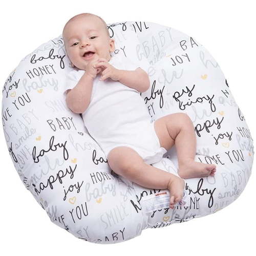 Boys and Girls Stretch Newborn Recliner Pillow, Baby Alphabet Recliner Pillow, Snug Removable Sofa Cushion, White, Super Soft Fit