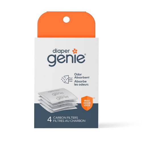 Diaper Genie Carbon Filter (4-Pack) | Diaper Pail Odor Eliminator & Deodorizer | Compatible with the Diaper Genie Complete and Expressions Pail
