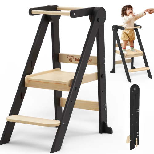 G TALECO GEAR Foldable Toddler Tower, Kitchen Kids Step Stool