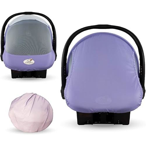 Summer Cozy Cover Sun & Bug Cover (Rhapsody Purple) - The Industry Leading Infant Carrier Cover Trusted by Over 2 Million Moms Worldwide for Keeping Your Baby from Mosquitos, Insects & The Sun