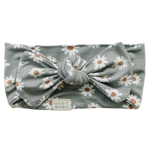 Mebie Baby Light Green Daisy Bamboo Head Wrap — buybuy BABY