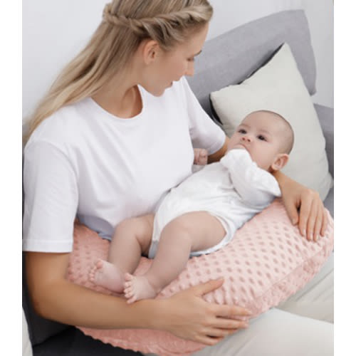 COLOR BIEGE ESEN Nursing Pillow and Body Positioner for Breast Feeding and Bottle Feeding, Ultra Soft Baby Breastfeeding Pillows with Removable Nursing Pillow Cover for More Support for Mom and Baby (Beige)