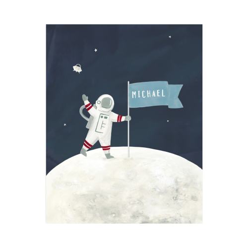 Love You to The Moon Custom Open Edition Children's Art Print by Teju Reval