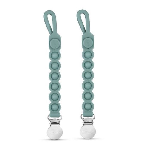 Pop Clip - Sensory Teething Bubble Pop Toy And Pacifier Clip Holder For Baby's And Toddler - Taupe,