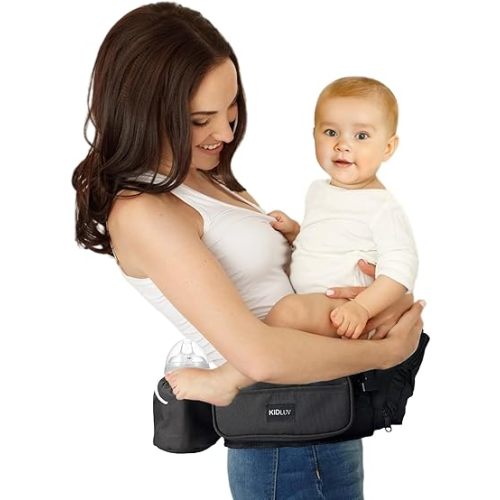Baby Hip Carrier - Baby Hip Seat | Baby Waist Stool for Child, Infant, Toddler | Padded Shoulder Strap, Buckle, 5 Pockets, Soft Inner & Huge Storage