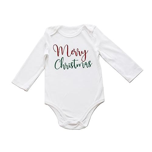 Merry Christmas Shitters Full Romper Front Back Christmas Holiday Bodysuit Family Xmas 1st Funny Baby Onesie (6-12 Months, Front& Back Merry Christmas-Long Sleeve Bodysuit)