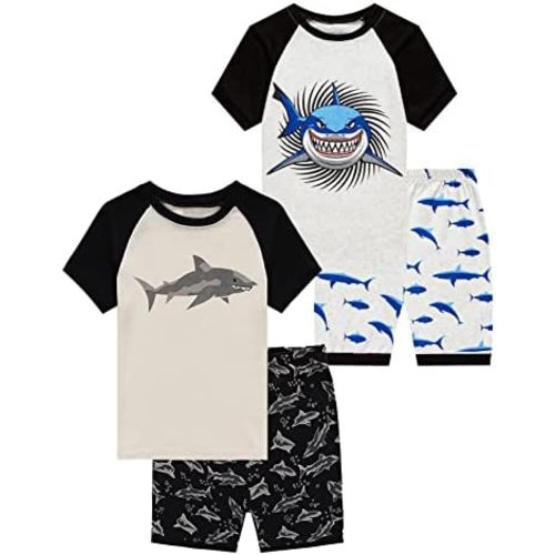 Family Feeling Boys Summer Pajamas Sets Short 100% Cotton Pjs