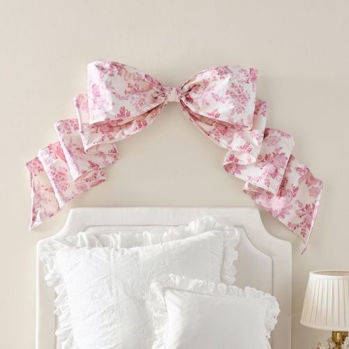 LoveShackFancy Bow Decor - Pink Damask Print