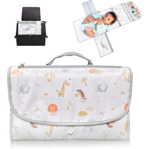 Portable Changing Mat XL – Waterproof Foldable Baby Changing Mat – Detachable Diaper Changing Mat as a Toiletry Bag for Baby Items, Ideal as an Original Gift for Newborn Babies : Amazon.es: Baby Products