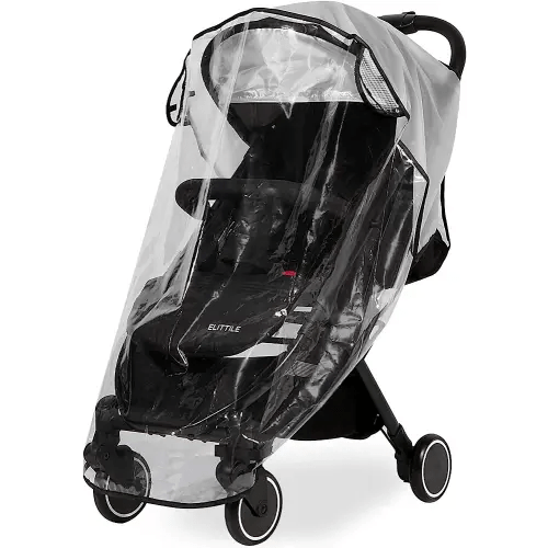 Clear Stroller Rain Cover, Universal Travel Weather Shield Breathable Baby Stroller Rain Cover for Windproof, Waterproof, Protect from Sun Dust Snow