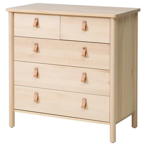 BJÖRKSNÄS: 5-drawer chest - birch