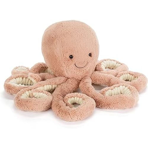 Jellycat Odell Octopus Stuffed Animal, Large 18.5 inches - Ocean and Sea Plush Toy - Classic Children's Gift