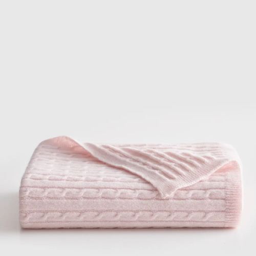 Luxe Cable Knit Cashmere Baby Blanket