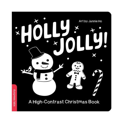Holly Jolly! A High-contrast Christmas Book - (high-contrast Books) By Duopress Labs (board Book)