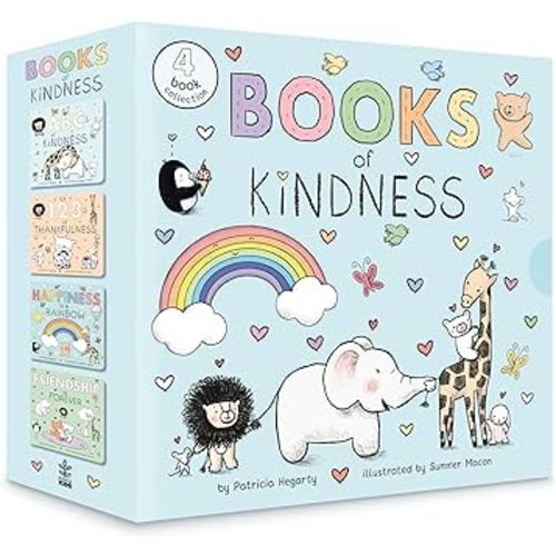 Books of Kindness: ABCs of Kindness; 123s of Thankfulness; Happiness Is a Rainbow; Friendship is Forever