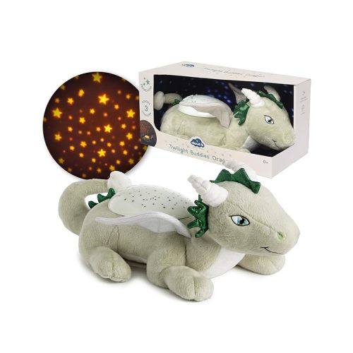 Cloud b Twilight Buddies Dragon Plush Night Light | Star and Constellation Projector in 3 Colours | Auto Shut-Off | from Birth