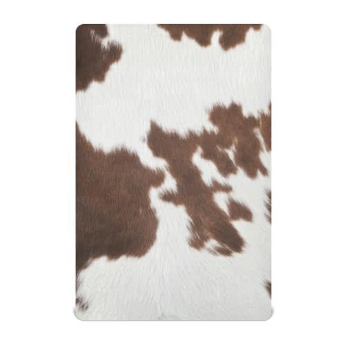 Fitted Crib Sheets for Baby Boys or Girls Soft Breathable Baby Play Yard Sheet for Standard Size Crib Mattress 52x28in Western Cow Skin Texture