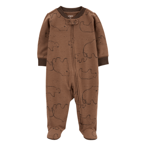Baby Polar Bear 2-Way Zip Cotton Blend Sleep & Play Pajamas - Carter's | Carter's