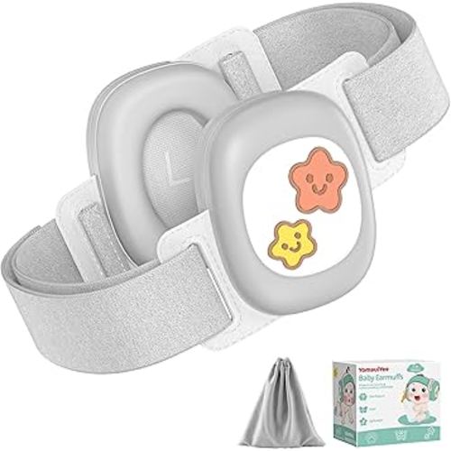 Baby Earmuffs,Infant Noise Cancelling Headphones with Star Pattern, Infant Ear Protection for Toddler 0-48 Months,Baby Travel Essentials for Airplane/Improves Sleep
