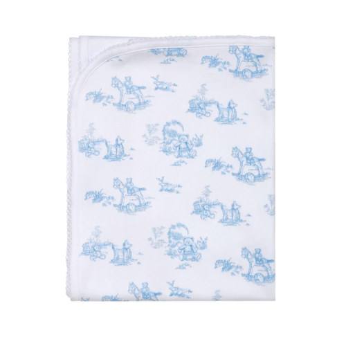 Nella Pima - Blue Toile Blanket