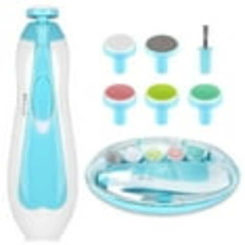 Baby Nail Trimmer Electric Nail File Baby Nail Clippers,Safe Nail Filer Grinder Kit for Newborn Infant Toddler Kids Toes Fingernails Care Trim Polish,with LED Light and 6 Grinding Heads