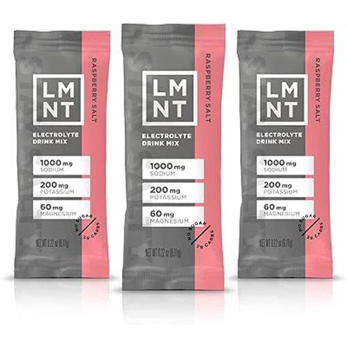 LMNT Zero Sugar Electrolytes - Raspberry Salt | Drink Mix | 30-Count