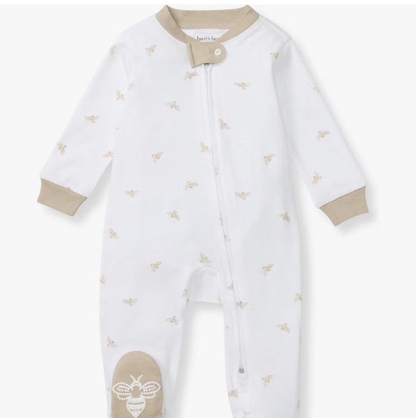 Burt's Bees Baby Boys' Organic Cotton, Sleep and Play Footed Pajamas