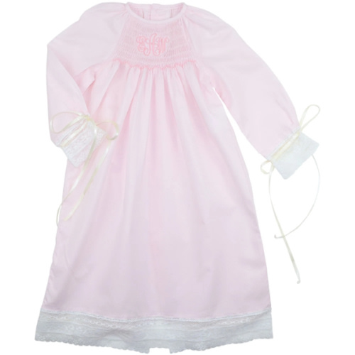 Pink Smocked Heirloom Baby Gown – Cecil & Lou