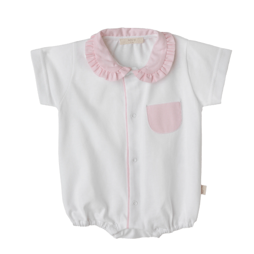 Ruffle Collar Cotton Bubble- 6m