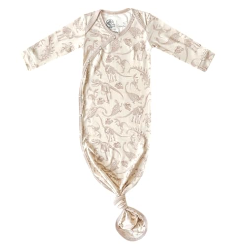 Copper Pearl Newborn Knotted Gown Jurassic Park Fossils