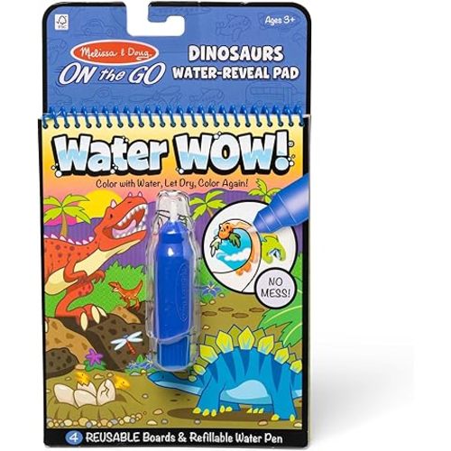 Melissa & Doug On The Go Water Wow! Reusable Water-Reveal Activity Pad – Dinosaurs
