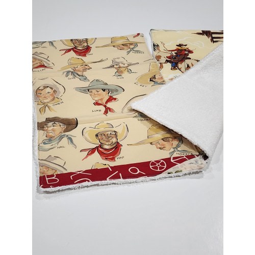 Cowboy Burp Cloths / Western Theme Burp Cloth Set of 2 / Baby Shower Gift / Cowboy Burp Pad / Western Burp Pads