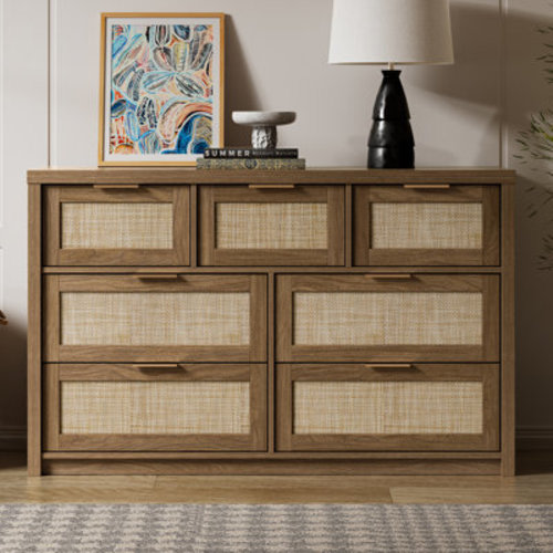 Millwood Pines Dearbhaile 52.7" W 7-Drawer Dresser & Reviews | Wayfair