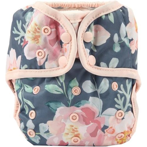 Baby Cloth Diaper Cover Nappy One Size 8lbs to 36lbs for Girls (Floral)