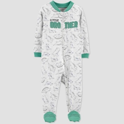 Baby Boys' Lil Bro One Piece Pajama - Just One You® made by carter's Gray, Size: 3M