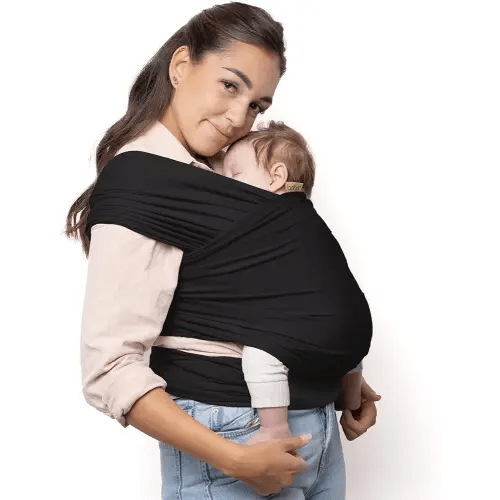 Boba Wrap Baby Carrier, Black - Original Stretchy Infant Sling, Perfect for Newborn Babies and Children up to 35 lbs