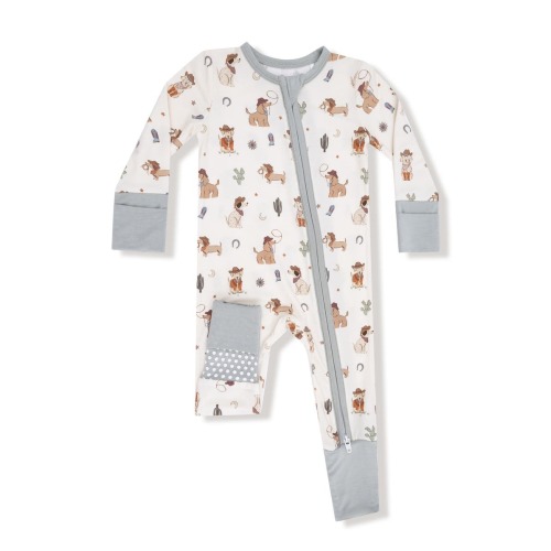 Cowboy Dogs Convertible Zip Romper
