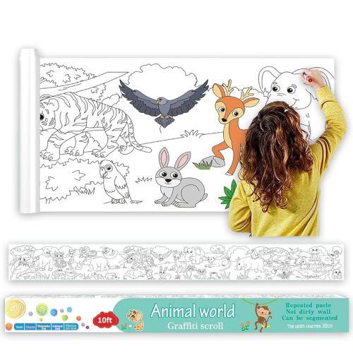 Amazon.com: Large Size Coloring Paper Roll for Kids, Toddler Drawing Paper Roll,DIY Sticky Wall Painting Color Filling Paper,Creative Early Educational Toys for Toddlers 120 * 15 Inch (Space) : Arts, Crafts & Sewing